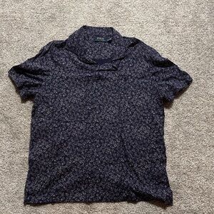 Polo by Ralph Lauren Dark Blue Patterned Polo Shirt